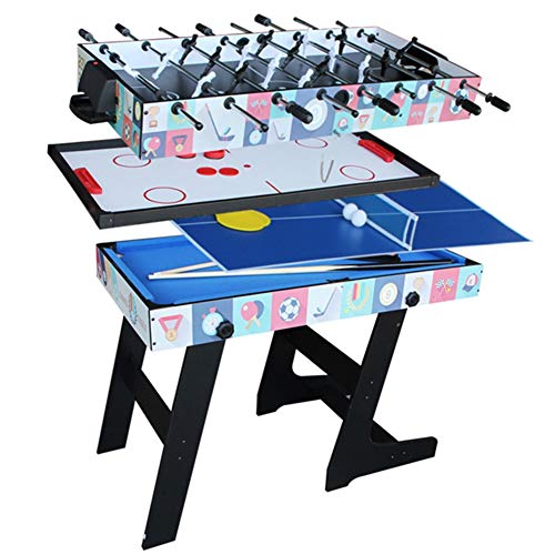 Lcyy Game Deluxe Pieghevole 4 In 1 Tavolo Da Gioco Top Multi Funzione Costante Tavolo Da Ping Pong Glide Hockey Calcio Balilla Set Piscina Per