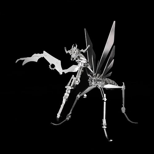 Miniatura 4 de Kits de modelos de metal 3D, rompecabezas de metal 3D de Mantis mecánica, colección Warcraft de acero, rompecabezas de cerebro de animales,