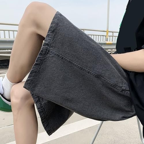 Shorts de mezclilla para hombre con cintura elástica y cordón miniatura 5