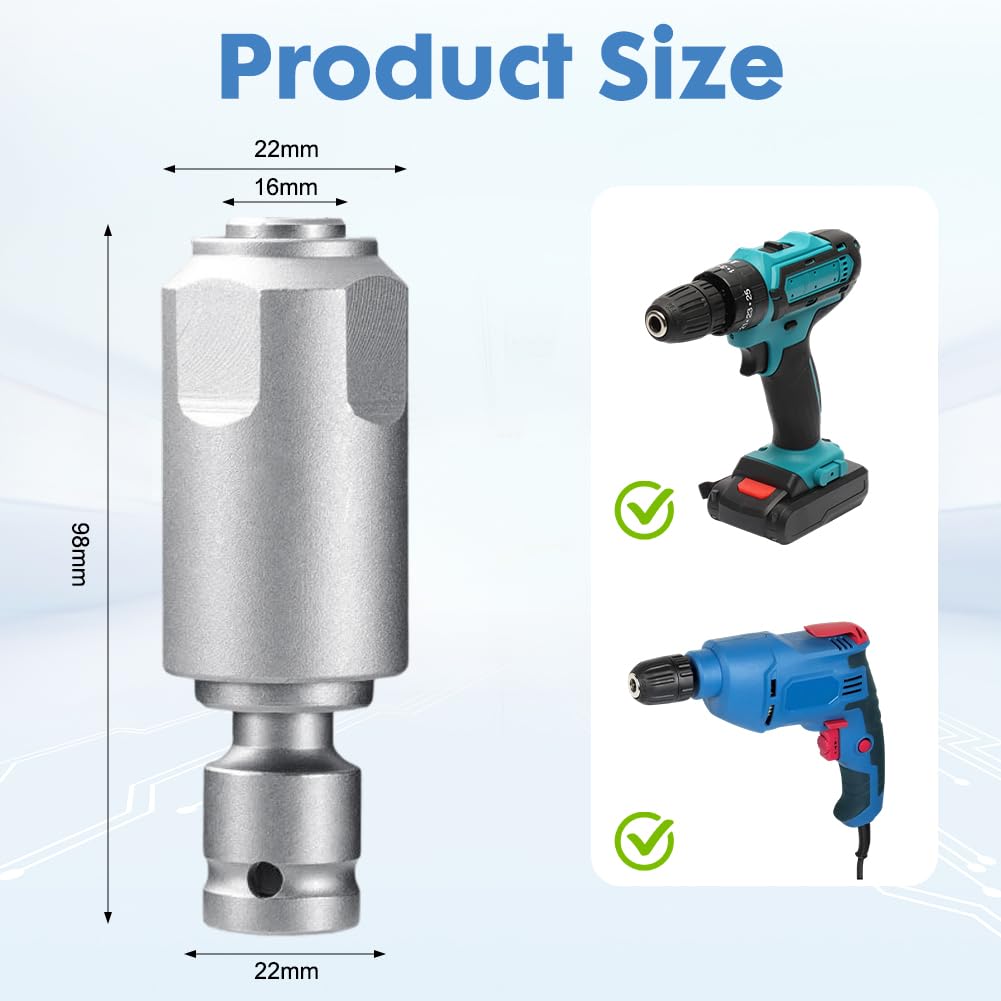 CEWROM Adattatore per convertire avvitatore a percussione a martelli elettrici, adattatore per avvitatore a percussione SDS Plus, da utilizzare con trapano/avvitatore a percussione