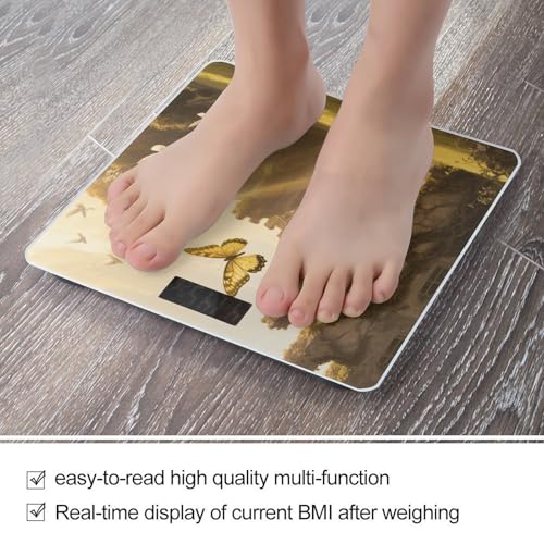 Báscula digital de baño con vidrio templado LCD miniatura 5