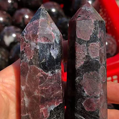 Obélisque de grenat naturel et quartz hexagonal, l'idée cadeau idéale pour la maison