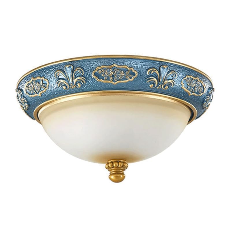 Plafonnier E27 dimmable en verre et résine peinte pour chambre et restaurant