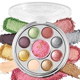 UCANBE Paleta de Sombras con Colorete, 9 Colores Alta Pigmentación Paleta de Maquillaje Mate Brillo Metálico, Textura Sedosa de Larga Duración (01 Banquete Medieval)