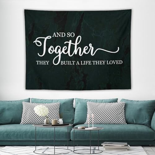 Tapiz estético con frase inspiradora en inglés para renovar la decoración del hogar 3