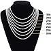 Fiusem Silver Tone Chain for Men, 2mm Stainless Steel Necklace for Men and Women, Box Chain 20 Inches