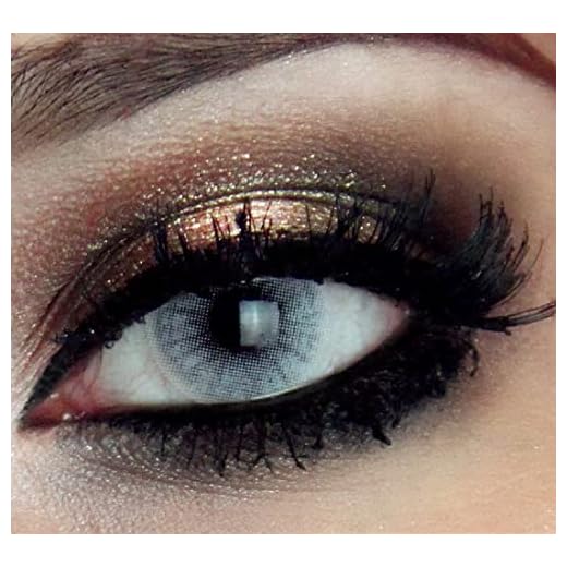 FreshTone Lentilles De Contact De Couleur Pony Gray 1 Tons Avizor Solution Multifonctions 10ML Kit De Rangement Couleur Aléatoire Boitier Pince et applicateur Offert 12 Mois sans correction