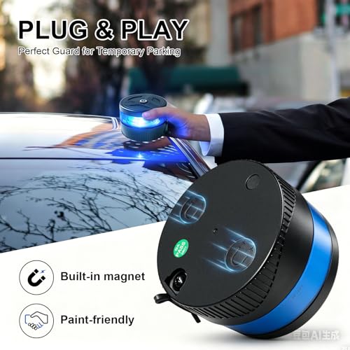 Image of NeaLia Magnetic Wireless Beacon Light, USB-C Strobe Light, Blue