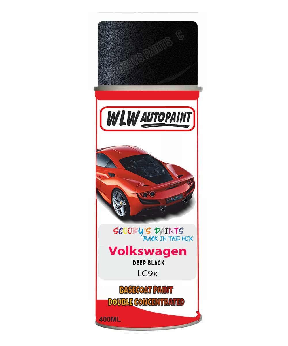 Basecoat Aerosol Spray Paint For Volkswagen Golf Alltrack Deep Black 2004-2019 Code Lc9X
