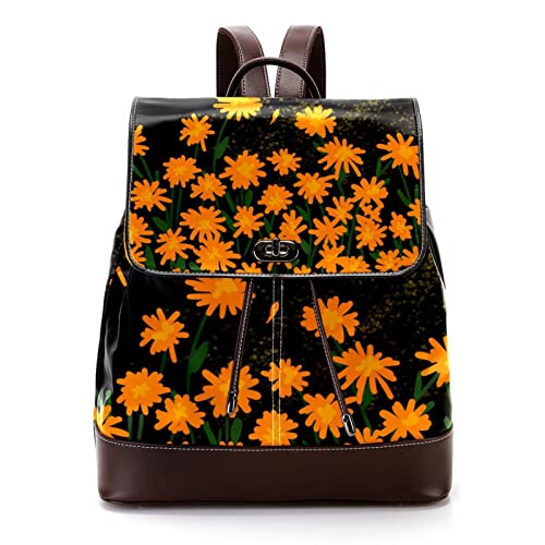 Sac à dos en cuir synthétique abstrait grand volume pour adulte