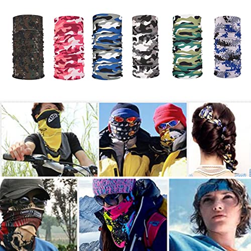 Jilukibo Outdoor Camo Magic Headband Face Mask Head Wrap For Men Women thumb #3