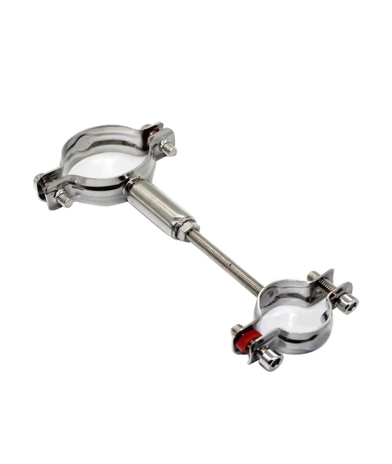 Supporto a doppia testa regolabile in acciaio inossidabile 304 | Pinza di supporto a doppia testa regolabile, lunghezza barra 55-100mm, adatta a tubi di diametro esterno 8-65mm(60-65mm)