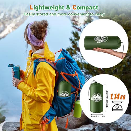 VUENICEE Isomatte Selbstaufblasend, 12CM Verdicktes Camping Matratze mit Fußpresse Pumpe, Wasserdicht Ultraleicht Selbst Aufblasbares Matratze für Wandern, Camping, Wüste, Strand usw.