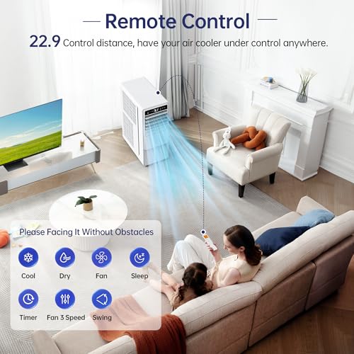Image of 12000BTU Portable Air Conditioners with Remote, Floor Standing Cooling Portable AC Unit with Fan & Dehumidifier,Sleep and Timer Mode,For Room up to 500 sq.ft, Windows Sealing Kit Included
