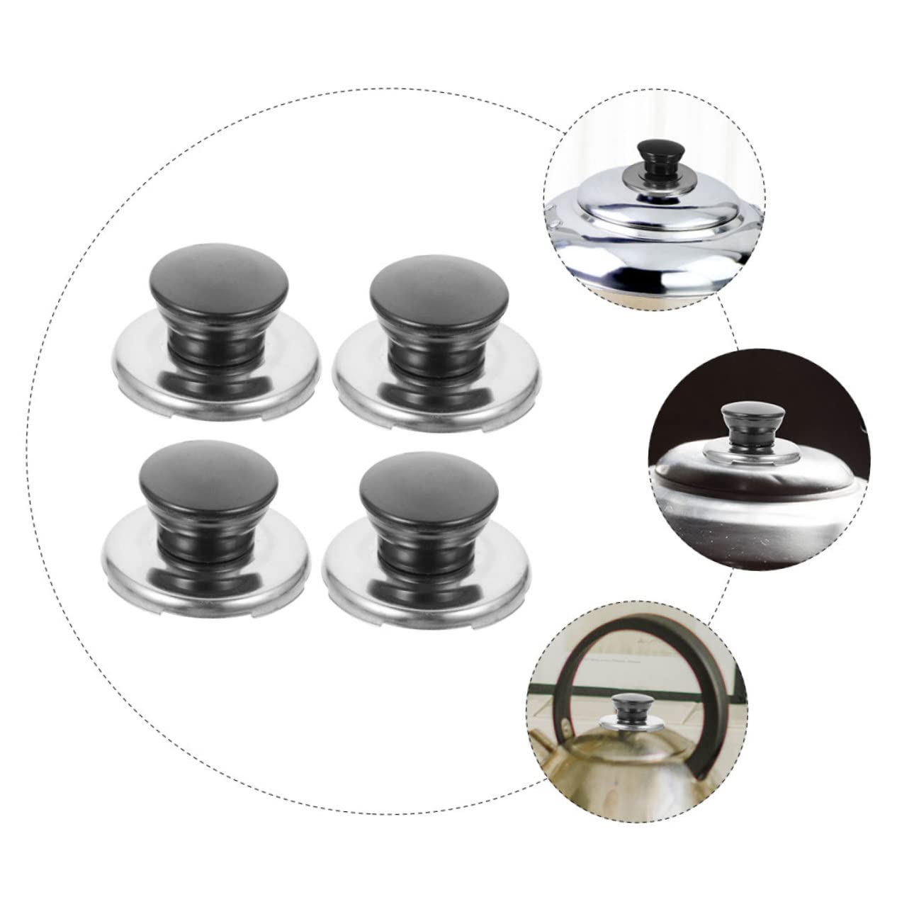 Boutons De Couvercle Pour Théière - Lot De 4, Ergonomiques, Faciles à Installer, Compatibles Avec Plusieurs Modèles