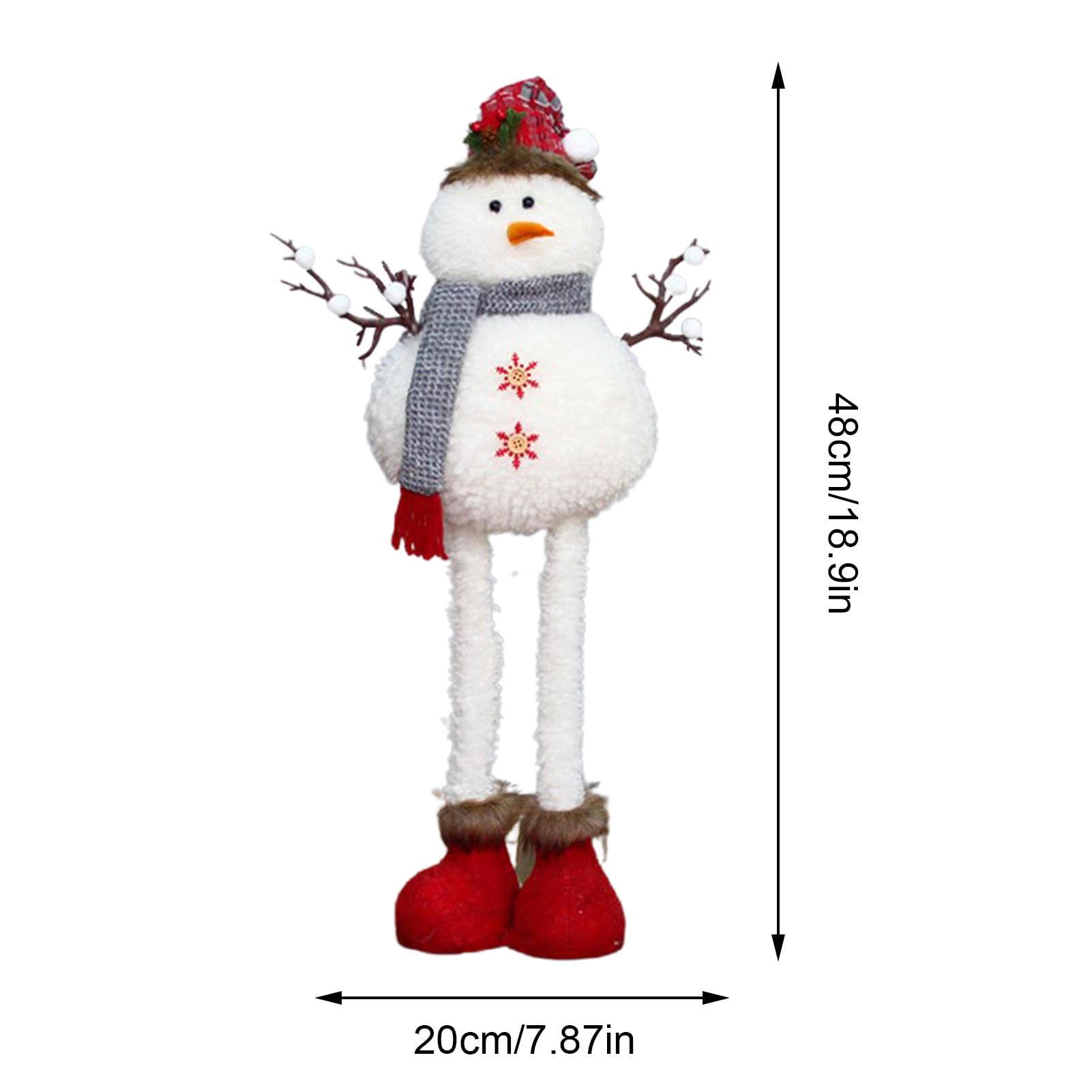 Plüsch Schneemann Puppe – 27x15 Cm, Weihnachtsdekoration Für Tisch & Zuhause, Kuscheliges Spielzeug