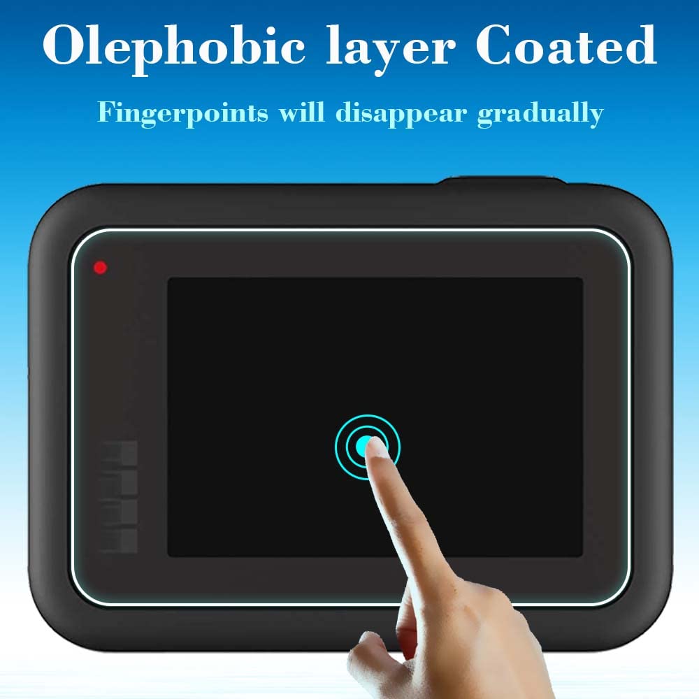 ULBTER Folia ochronna na wyświetlacz do Gopro HERO8 Hero 8 Black LCD + obiektyw + mała osłona ekranu 9H szkło hartowane odporne na zarysowania [6 sztuk]