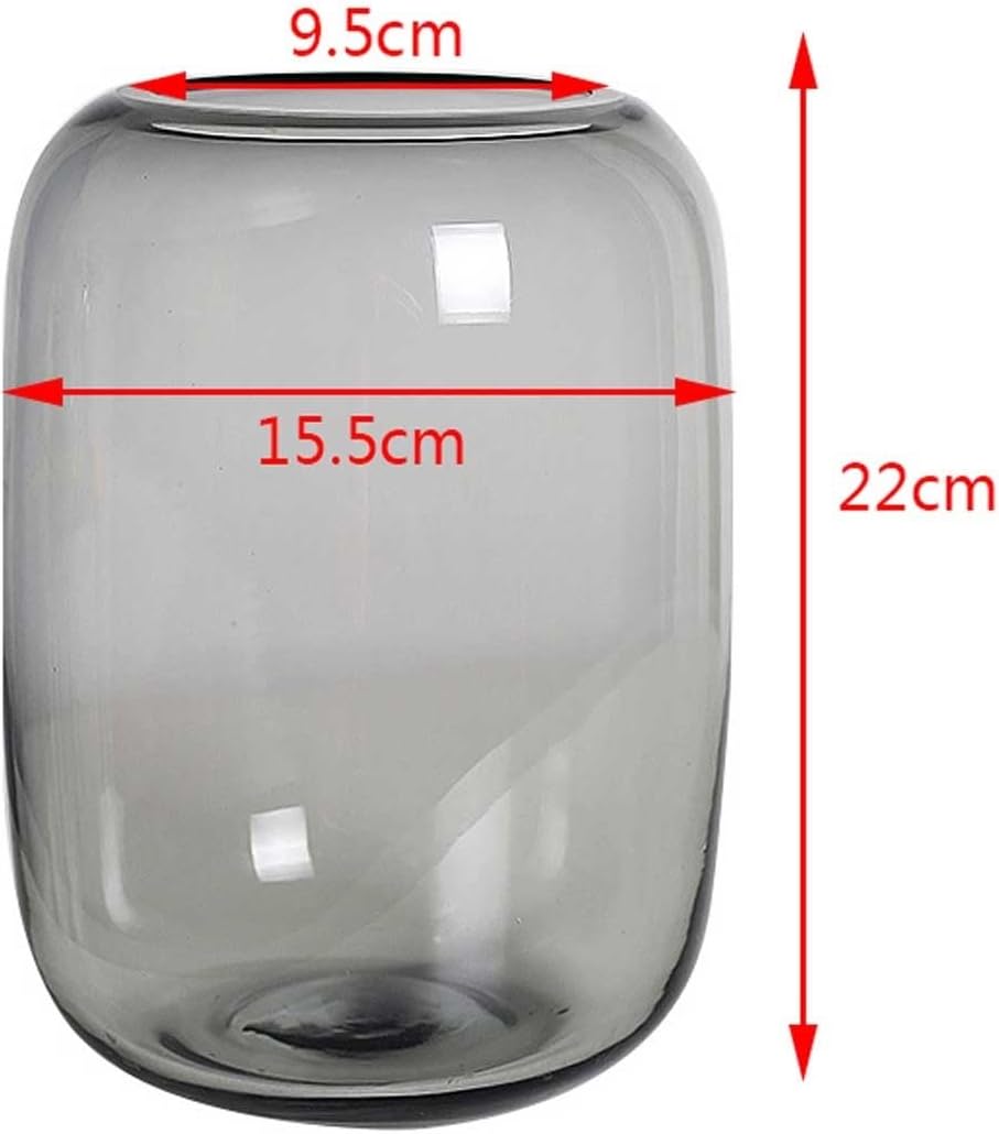 Fish Aquarium Glass Fish Tank Transparent Gray Desktop Small Aquarium Living Room Vase Bottle