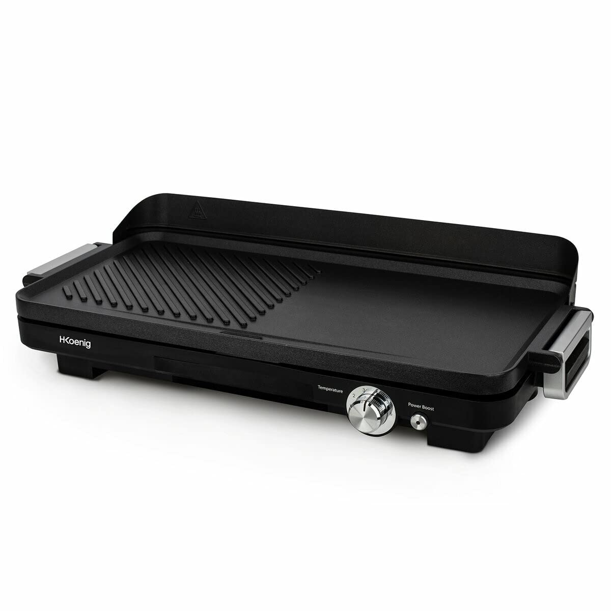 H.Koenig Grill und Plancha GRX330 Elektrisch Antihaftbeschichtung Fleisch Fisch Gemüse