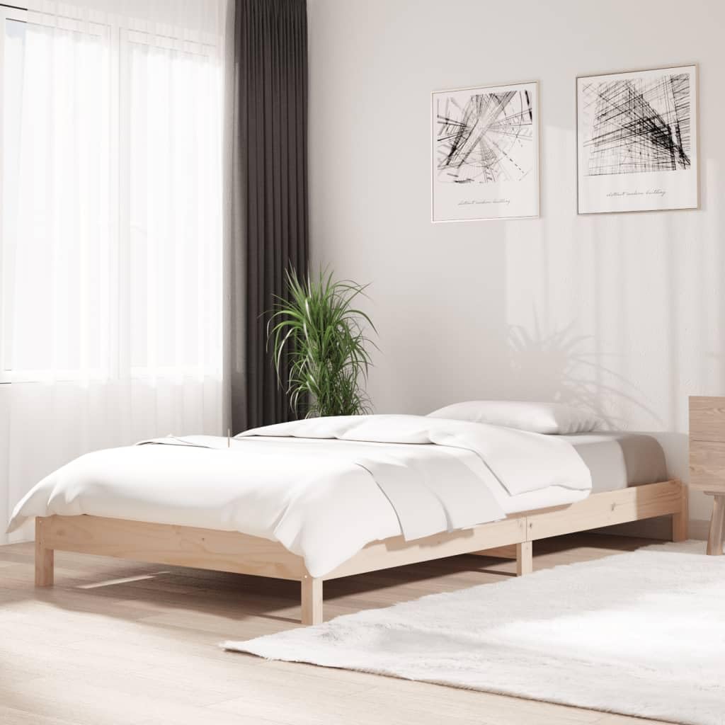 Massives Kiefernholz Stapelbett stabil stapelbar 100x200 cm Braun