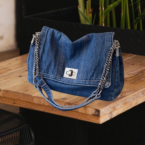 Denim Shoulder Bag for Women Casual Handbag for Outdoor Wedding Birthday Party2