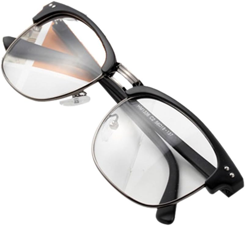 Daxin Unisex Glasses Hipster Vintage Glasses Non-Prescription Half Frame Clear Lens Nerd Eye wear