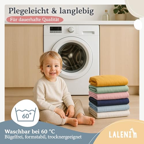 Laleni Jersey Spannbettlaken, 100x115cm, für Baby Beistellbett & Stubenwagen, 100% Baumwolle, Oeko-TEX Zertifiziert, Grau – Ansicht 6
