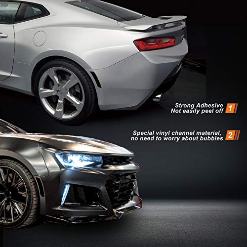 Ndrush Blackout Side Marker Lights Vinyl Tint Film Precut Overlay Front Rear Sidemarker Wrap Cover Compatible With Chevy Camaro 2016 To 2021 #TOP2