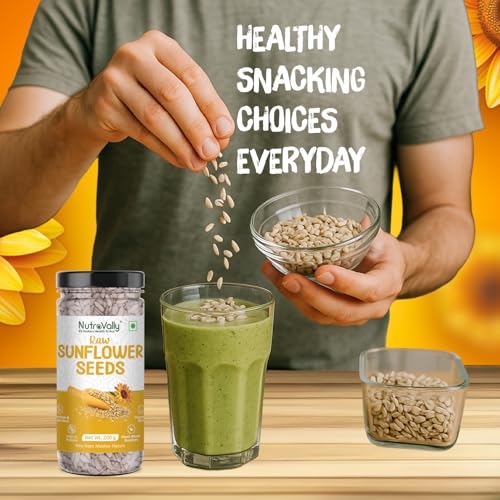 Image of Nutrovally Dry Fruits Seeds Combo (Pumpkin + Chia) each 125g + (Sunflower + Flax) each 200g |Combo for Smoothies, Breakfast & Snacks| Healthy Seeds for Eating (Pack of 4) 650g