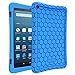 Produktbild Fintie Hülle für Amazon Fire HD 8 Tablet (7. und 8. Generation - 2017 und 2018) - Leichte Rutschfeste Stoßfeste Silikon Tasche Case Kinderfreundliche Schutzhülle, Blau