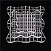 DECORA Acrylic Clear Rubber Stamping Blocks Set with Grid Package of 3