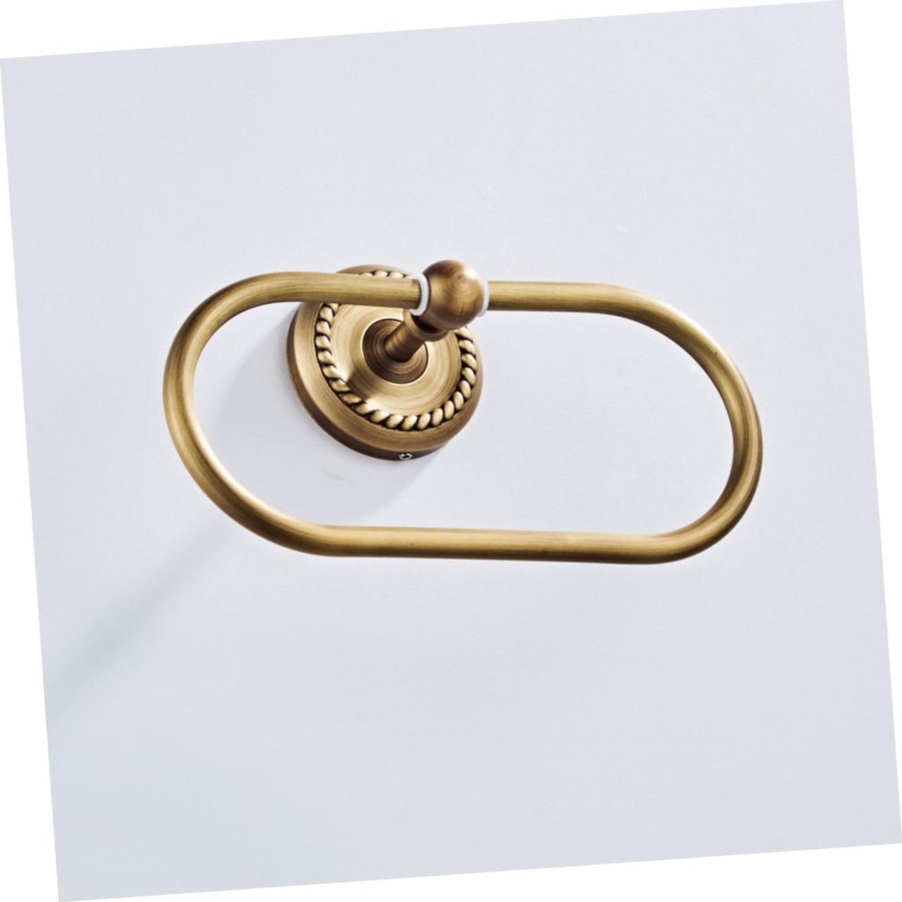 Wandmontierter Handtuchring Oval aus Kupfer Gold für Bad und Küche