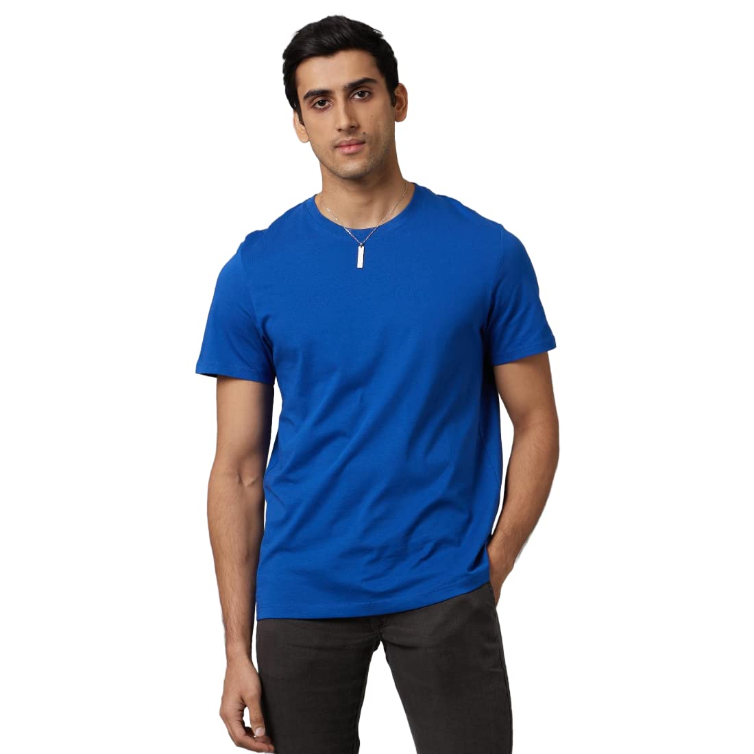 CelioMens Blue Solid T-Shirt