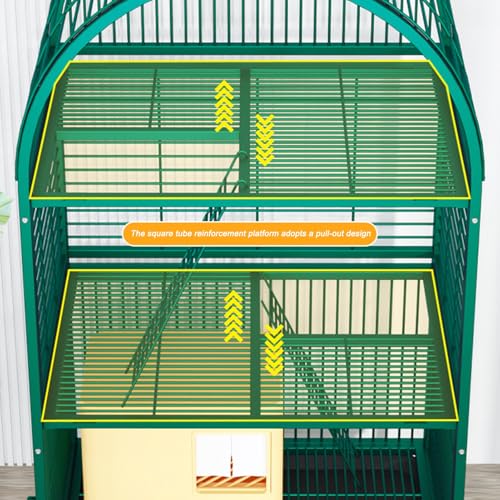 Grand espace d'exercice pour chat en parc mobile vert et blanc