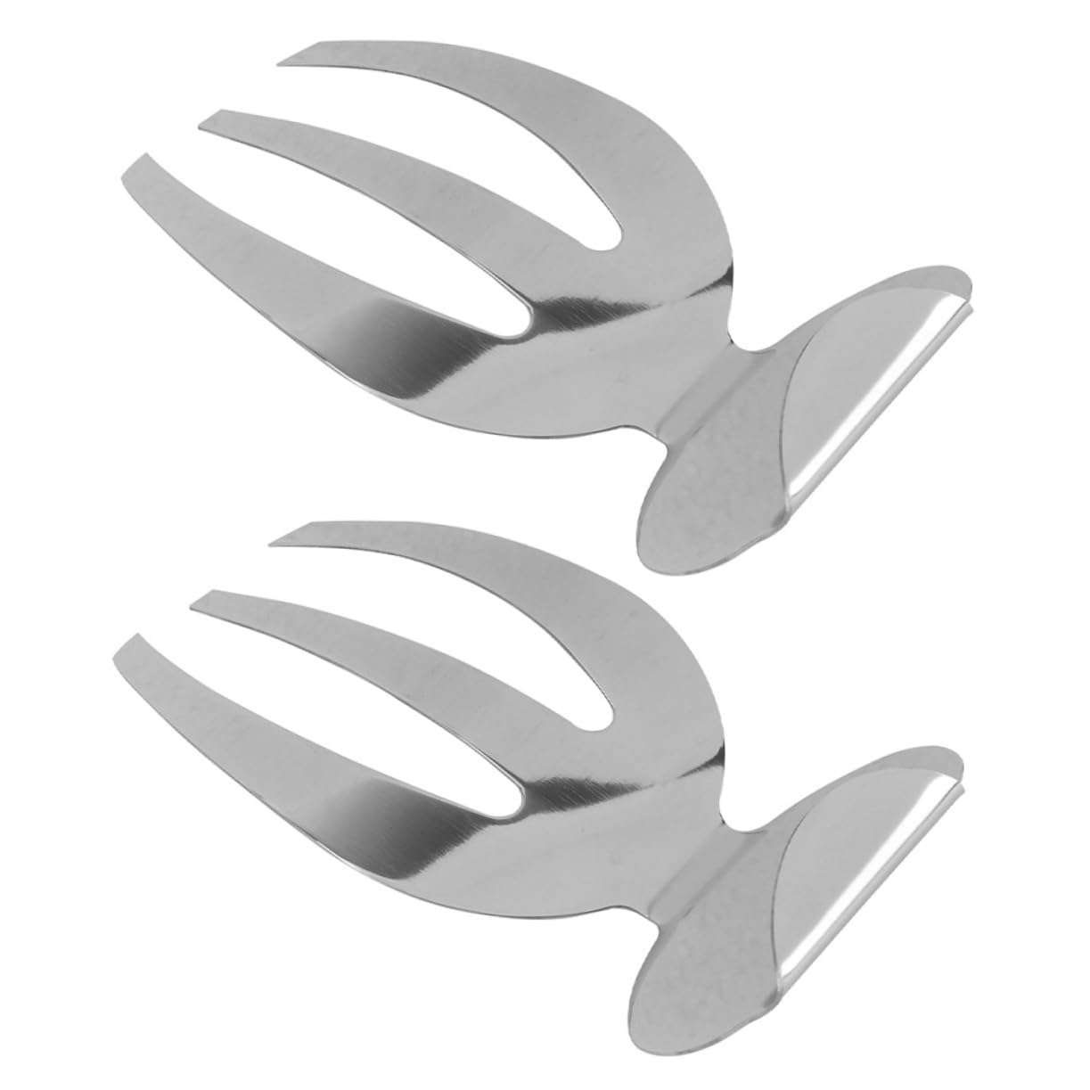 CIYODO 2Pcs Stainless Steel Salad Claws Salad Forks for Serving and Tossing Silver Salad Server Utensils for Home Use