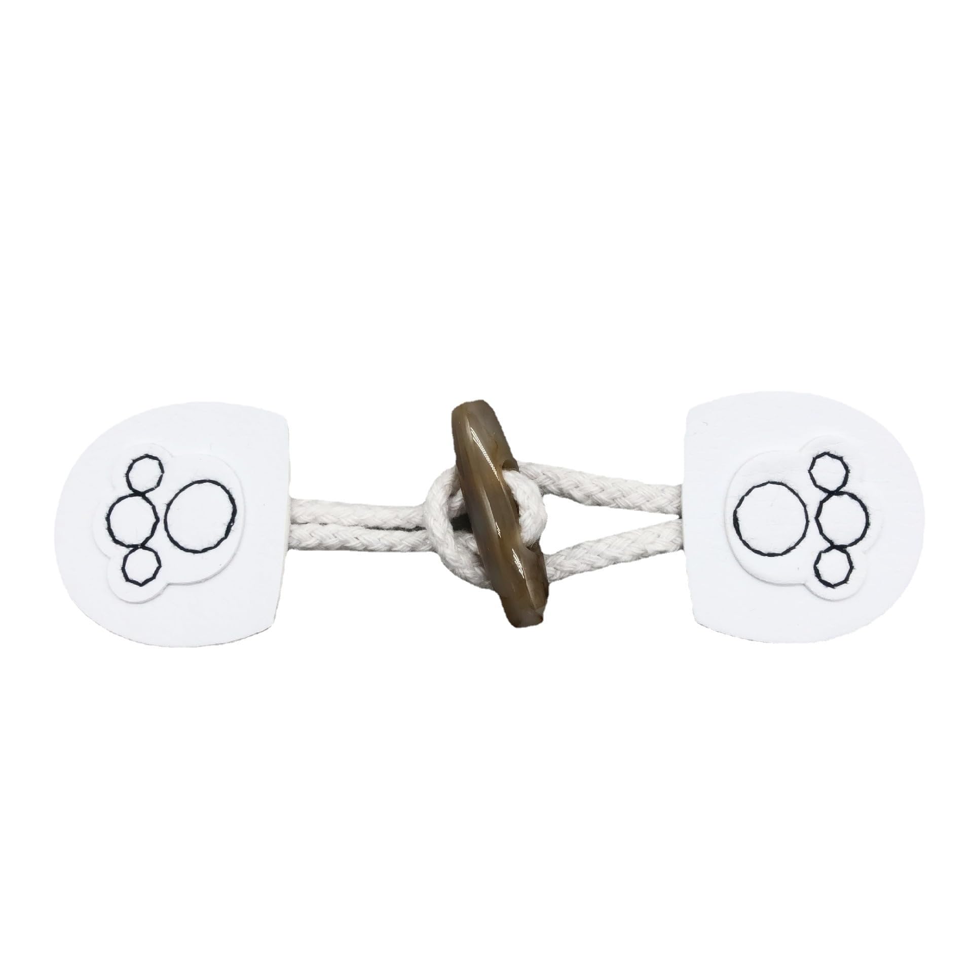 Bottoni a levetta in Pelle PU, Alamari da Cucire in Pelle PU con Corno in Resina 15,7 Cm Multicolor Confezione da 5-20 Pezzi(White,15.7cm 20pcs)