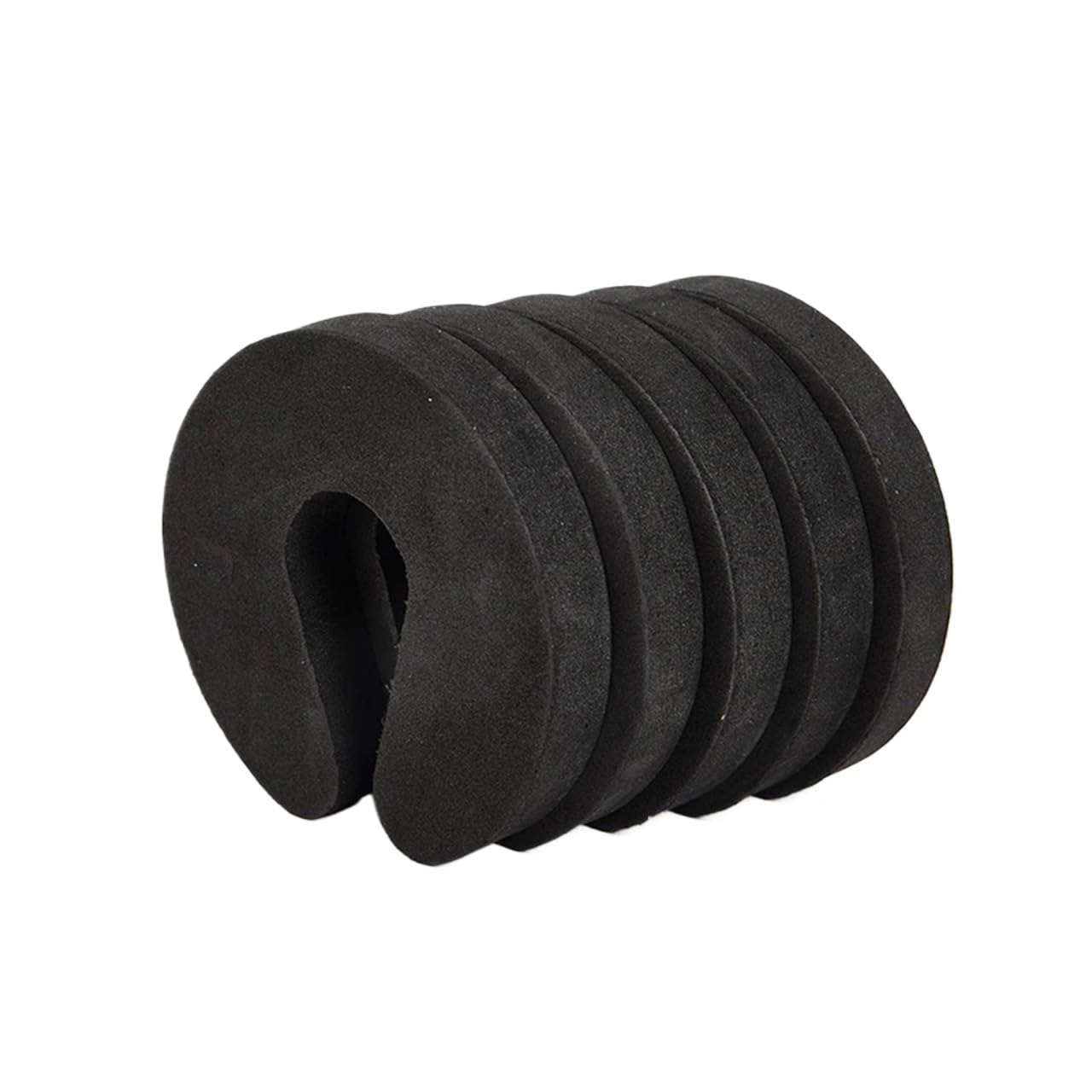 50Pcs Soft Foam Door Stopper Protection Safety Keeps Doors from Slamming Prevents Finger Pinch Injuries Protector(Black)