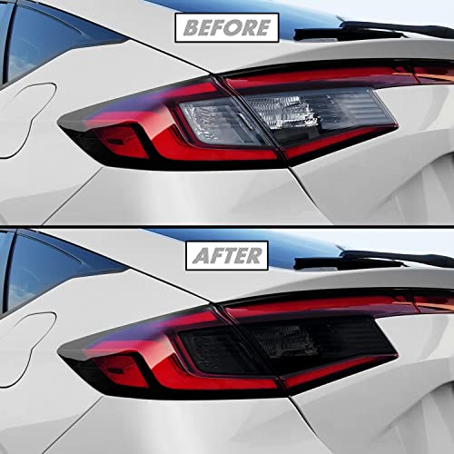 SlickMod PreCut Vinyl Smoke Tint for 2022-2023 Honda Civic Hatchback Tail Light (3. Turn Signal & Reverse, 20% Dark Smoke)