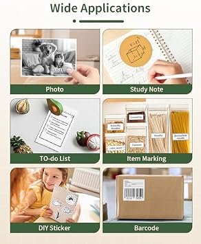 Anycash Sticker Printer with 3 Rolls Stickers
