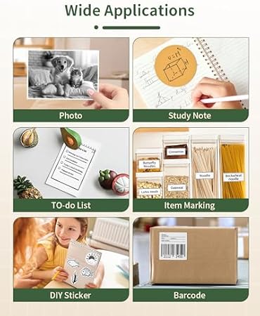 Anycash Sticker Printer with 3 Rolls Stickers