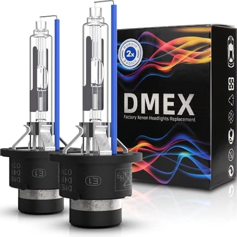 DMEX (Pair D4R 35W 6000K Xenon Headlight HID Bulbs Replacement 42406 66450 42406WX Car Headlamps Cover