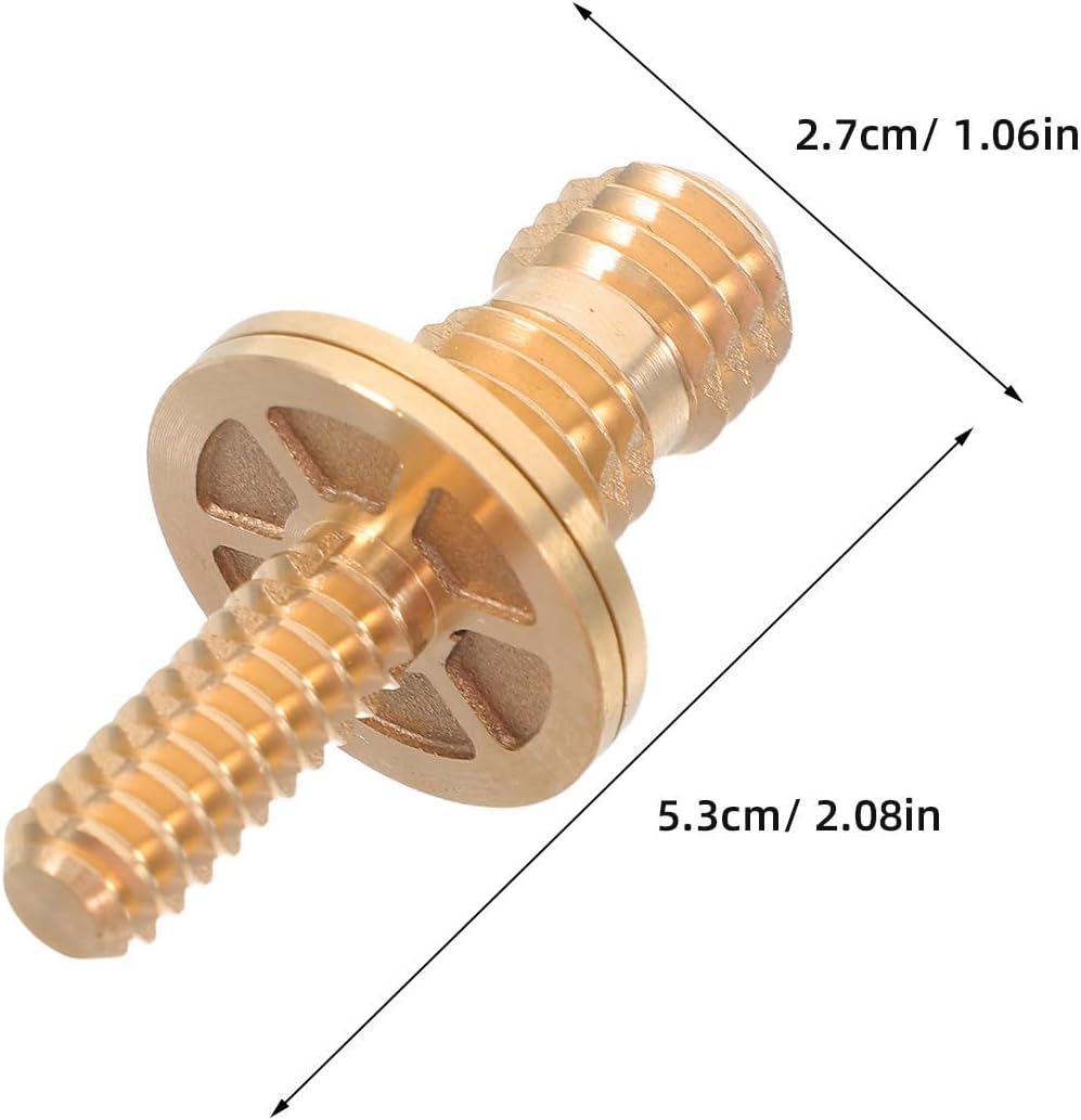 NUOBESTY Brass Pool Cue Joint Screw 3/4 Billiard Cue Joint Connector with Extended Handle Design for Easy Installation and Quick Removal Golden Pool Stick Accessory