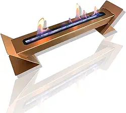 Lareira Ecológica Portátil Ouro Rosé