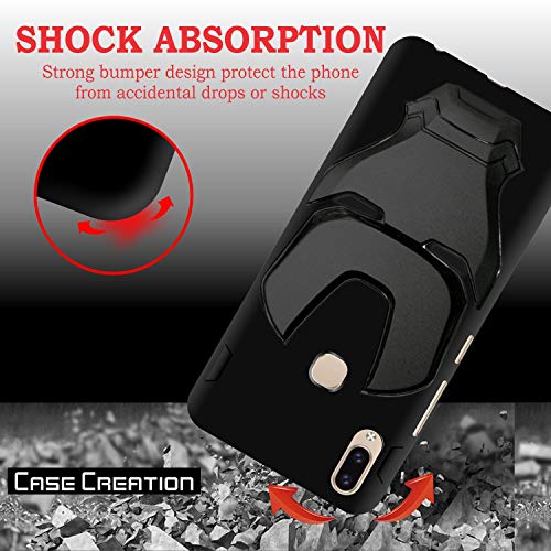 Image of COVERLY Official 3D Touch Feel Trending Marvel Avengers Logo Mask Soft Rugged Grip Silicone Iron Man Super Power Cartoon Movie Engraved Silicone Matte Back Cover for Xiaomi Mi A2 -Black