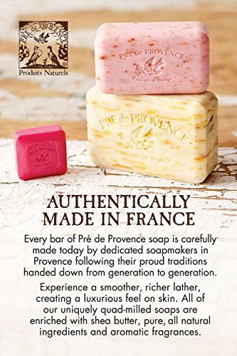 Pre De Provence 612082761870 Artisanal Soap Bar, Enriched With Organic Shea Butter, Natural French Skincare, Quad Milled For Rich Smooth Lather, Rose Petal thumb #10