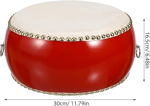 Miniatura 2 de ERINGOGO Tambor chino de 9 pulgadas, tambor de mano para niños de madera con correa de transporte y palos, instrumento de percusión chino