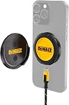DEWALT Heavy Duty Wireless Charger, 15W Max Cell Phone Charger, Fast Wireless Charging Pad for MagSafe Compatible iPhone 17/16/15/14/13/12 Plus Pro Max, Includes Wall Mounting Plate (No AC Adapter)