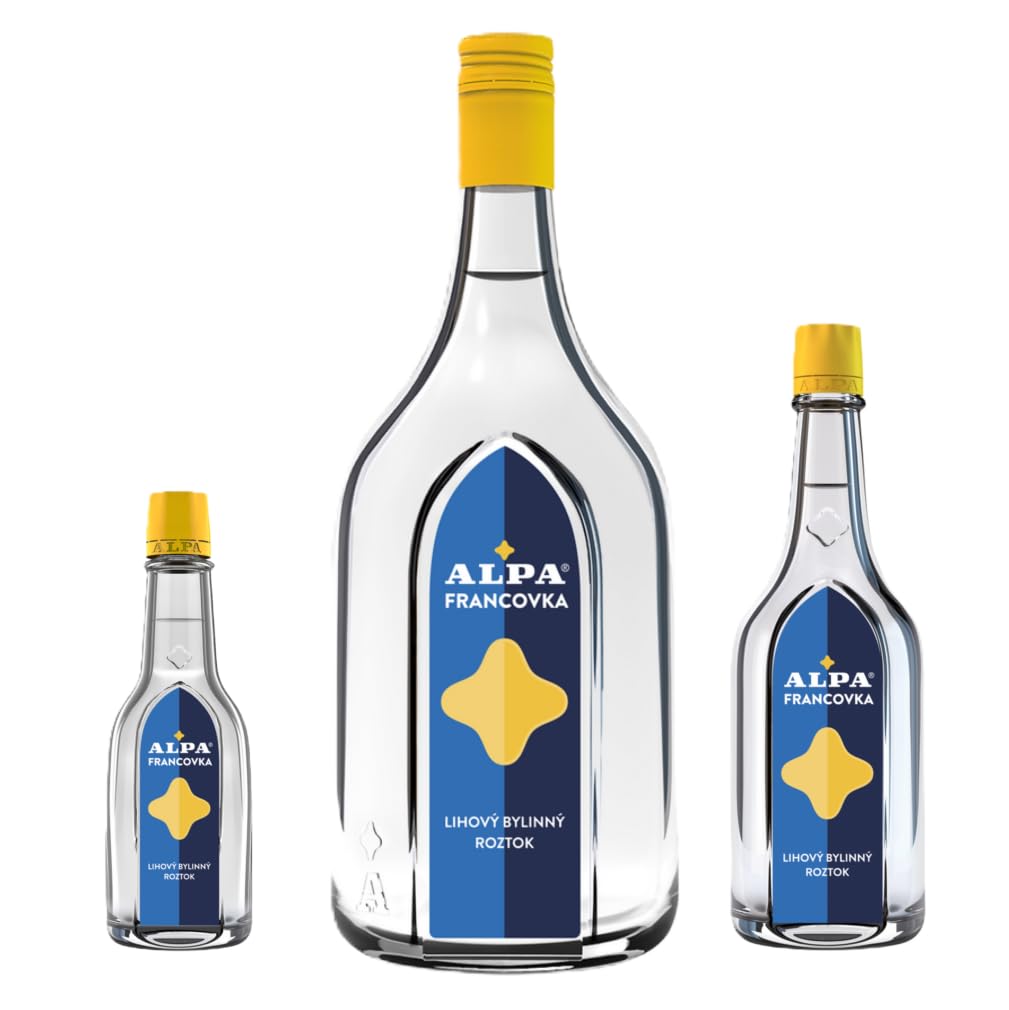 Alpa Francovka (1220ml) Czech Alcohol Herbal Tincture Essential Oils 3 Stück (Alpa Classic 60ml + 160ml + 1000 ml)