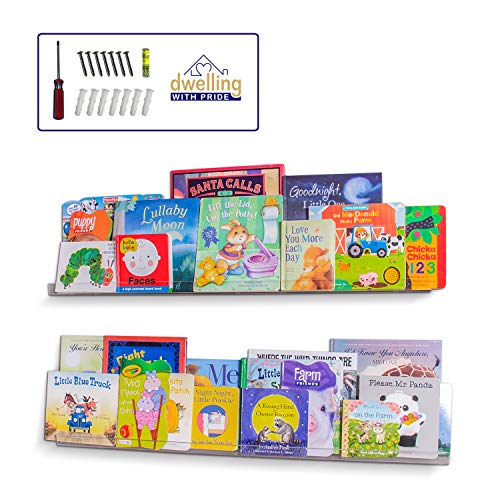 Image of Acrylic Shelf 36 Inch (2Pack) - Acrylic Bookshelf for Toys & Books - Spice Rack & Floating Display - Acrylic Floating Shelves for Makeup & Cosmetic Product - Clear Acrylic Shelf for Books & Magazines