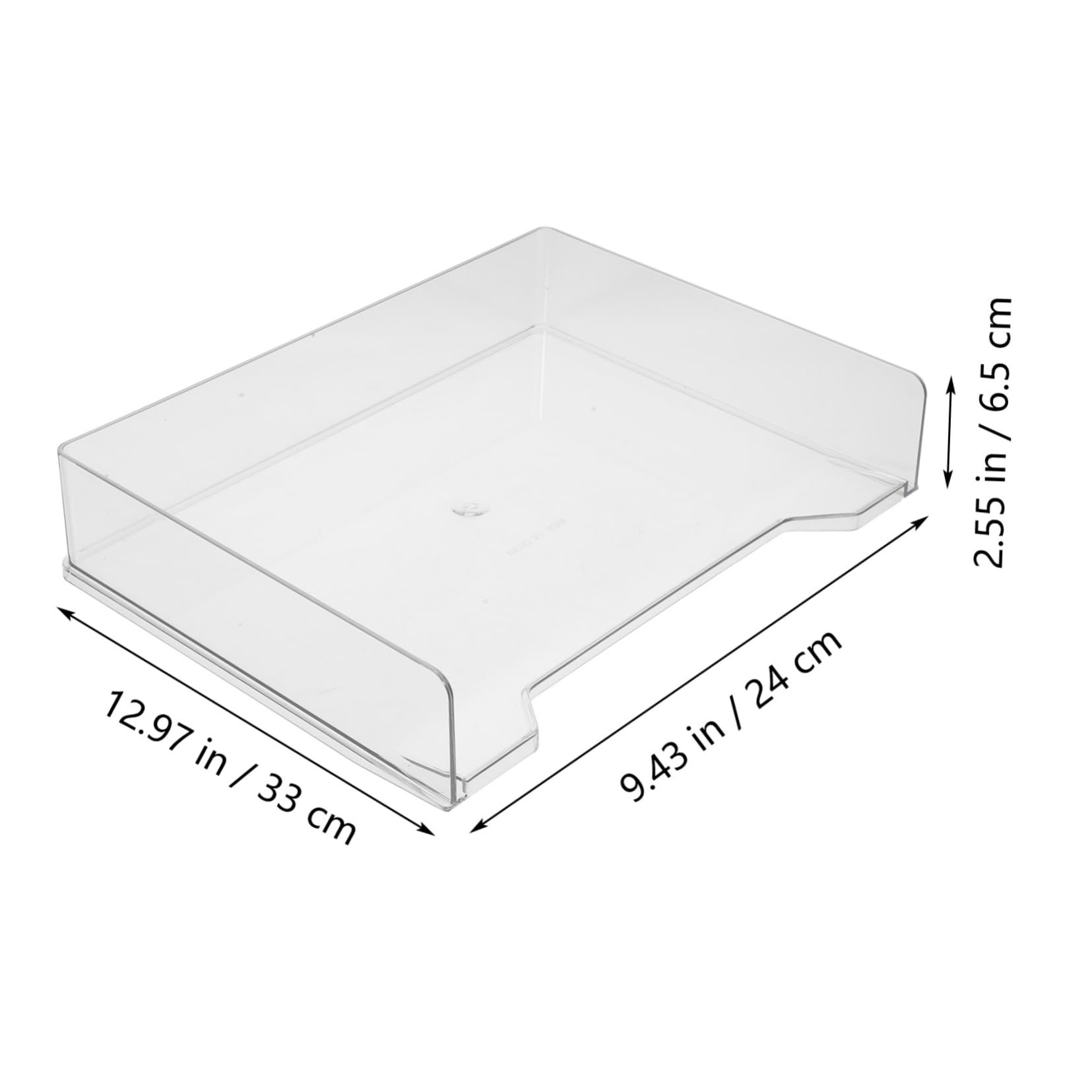 PLAFOPE 3Pcs Transparent Desktop File Organizer Storage Rack Multi Purpose Document Holder for Office Use Design for Letters Folders Gadgets